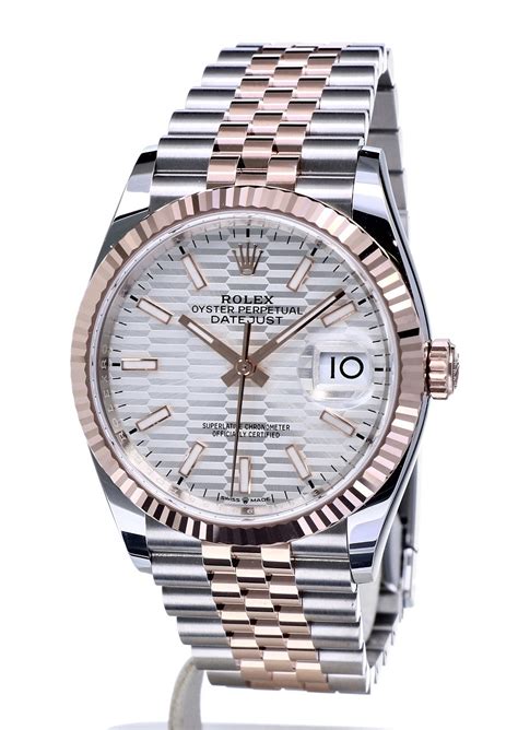 rolex zilver rose